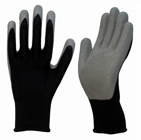 Перчатки АМПАРО™ Бриз (полиэфир+вспененный латекс), черный
