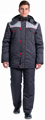 Куртка зимняя Фаворит NEW (тк.Балтекс,210), т.серый/серый
